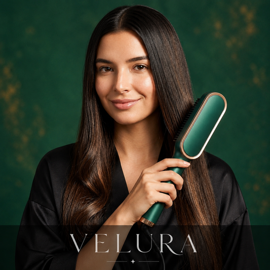 Cepillo Alisador Iónico VELURA — Cabello liso y con brillo en 30 segundos