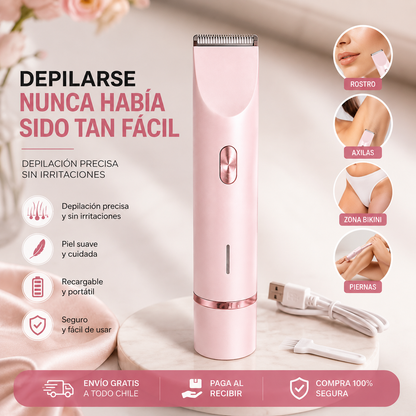 VELURA® Depiladora Íntima 2 en 1 - Adiós Vellos Encarnados y Manchas en la Ingle | Sin Dolor, Sin Cortes